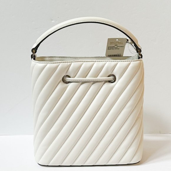 Michael Kors Suri Medium Top Handle Shoulder Crossbody Bag Optic White - Picture 8 of 14